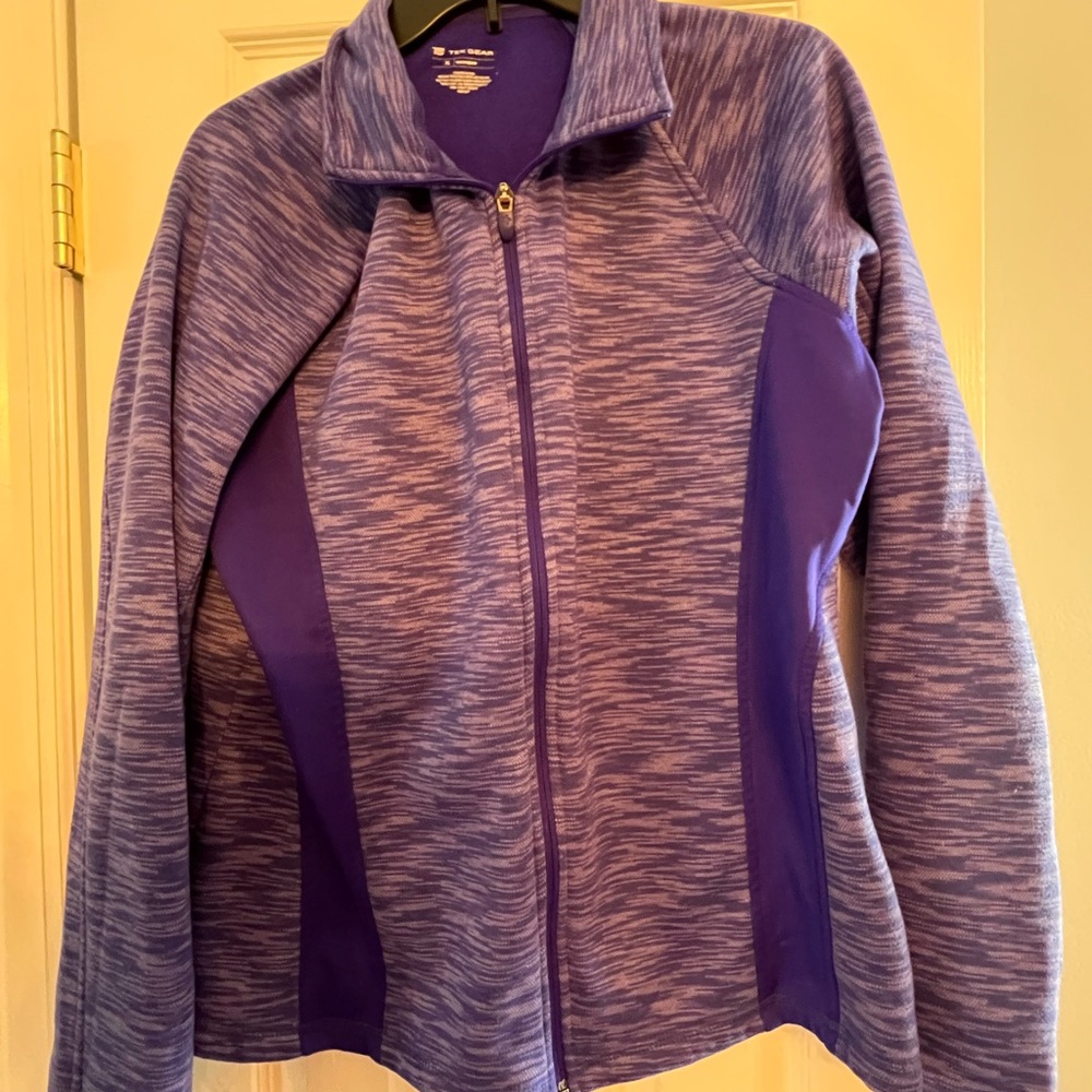 Tek Gear Purple Athletic Jacket with Heathered Design